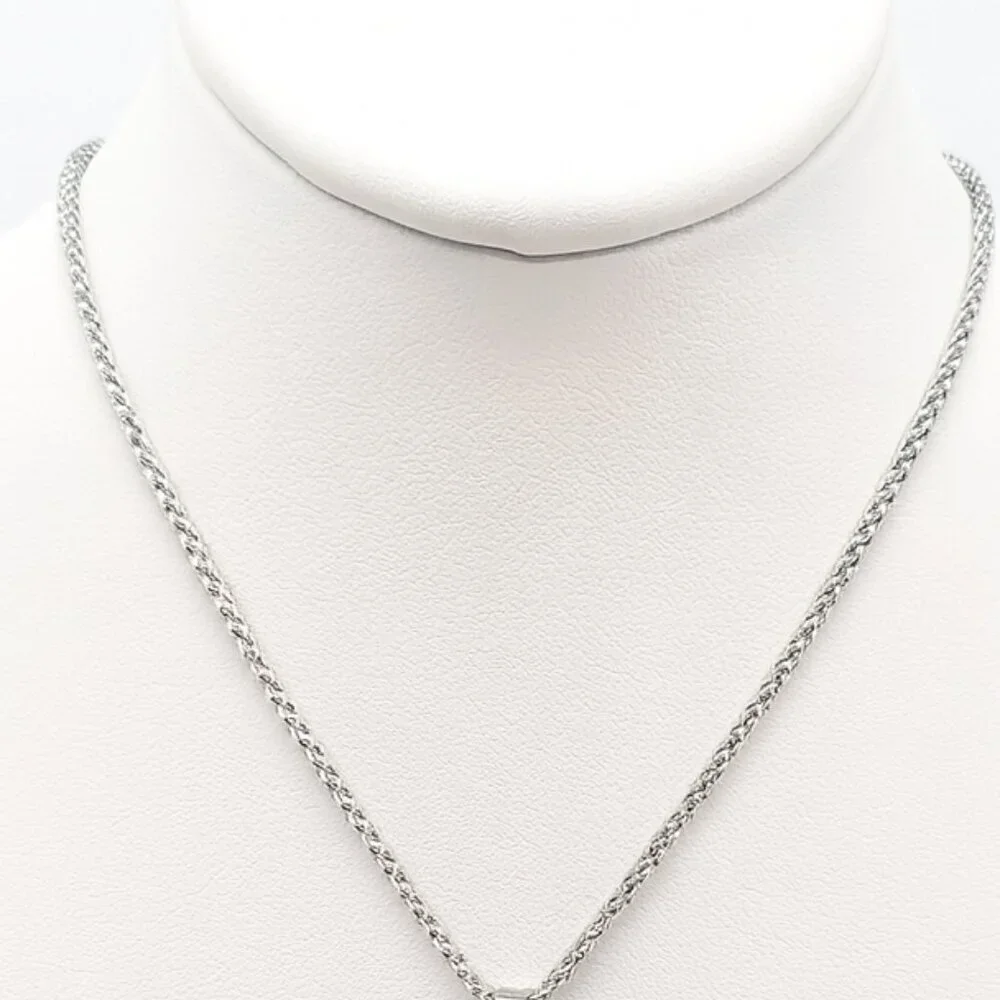 ✨ Silver Lord's Prayer Cross Pendant Necklace Interlocking Ring Unisex NWT